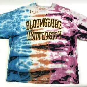 Champion Tie-Dye Bloomsburg University Reverse Weave Sweatshirt M Pink/Blue/Oran